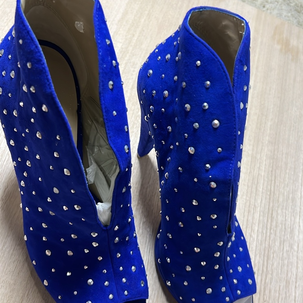 INC Blue Studded Open Toe Heel Shoe Women’s Size 10 - Picture 5 of 9